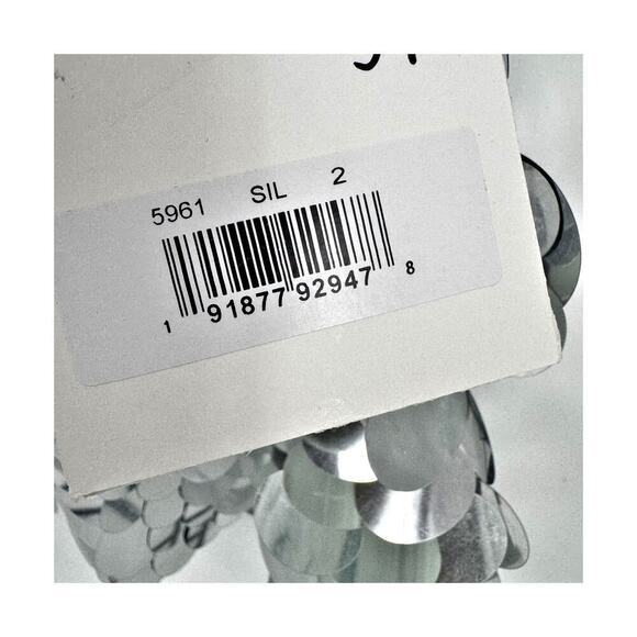 Mac Duggal Sequined Short Homecoming Dress Sleeveless Silver Size 2 NWT - Picture 9 of 12